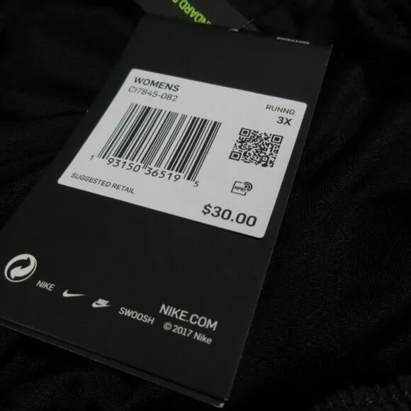 Nike womens heathered dark gray black trim running shorts 3X PLUS NWT - Picture 4 of 4